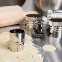 Ateco 14410 5-Piece Stainless Steel Double-Sided Round Pastry Cutter Set