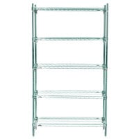 Metro 5A347K3 Stationary Super Erecta Adjustable 2 Series Metroseal 3 Wire Shelving Unit - 18 inch x 42 inch x 74 inch