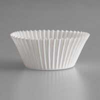White Fluted Baking Cup 2 1/4 inch x 1 5/8 inch - 500/Pack