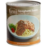 Vanee #10 Can Spaghetti Sauce with Beef - 6/Case
