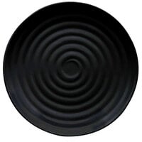 GET ML-83-BK Milano 12 1/2 inch Black Melamine Round Plate - 12/Pack