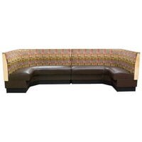 American Tables &amp; Seating 88" Long Plain Fully Upholstered Corner Booth 1/2 Circle