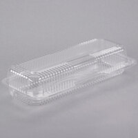 Dart C65UT1 StayLock 12 1/4 inch x 5 1/8 inch x 2 3/4 inch Clear Hinged Plastic 12 inch Small Strudel Container - 250/Case