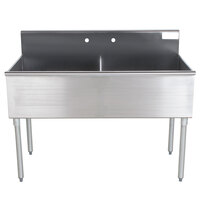 Advance Tabco 6-2-60 Two Compartment Stainless Steel Commercial Sink - 60 inch