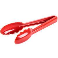 Mercer Culinary M35100RD Hell's Tools® 9 1/2" Red High Temperature Plastic Tongs