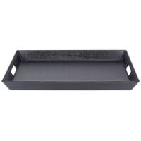 GET RST-1522-BK 20 inch x 15 inch Black Plastic Non-Skid Room Service Tray