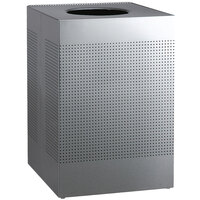 Rubbermaid FGSC22SSPL Silhouettes Stainless Steel Designer Square Waste Receptacle - 40 Gallon