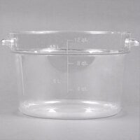 Carlisle 12 Qt. Clear Round Polycarbonate Food Storage Container
