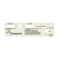 Frymaster 8021302 Label,Pf Frymster Switch Plate
