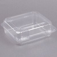 Dart C51UT1 StayLock® 8 1/4" x 7 3/4" x 3" Clear Hinged Plastic Medium Container - 250/Case