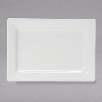 Tuxton BWH-0803 8 inch x 5 1/2 inch White Rectangular China Plate - 12/Case