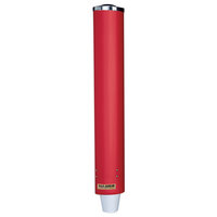 San Jamar C4210PRD Pull-Type Red Wall Mount 4 - 10 oz. Paper / Plastic Cup Dispenser
