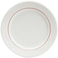 Tuxton YBA-102 Monterey 10 1/4" Eggshell China Plate with Berry Band   - 12/Case