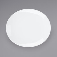 Tuxton VPH-114 Florence 11 1/2 inch x 9 7/8 inch Bright White Coupe Oval China Platter - 12/Case