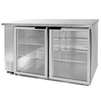 Beverage-Air BB58HC-1-G-S-WINE 59 inch Stainless Steel Counter Height Glass Door Back Bar Wine Refrigerator
