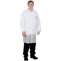 White Disposable Polypropylene Lab Coat - XL