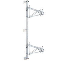 Metro AW53C Super Erecta Chrome Double Level Post-Type Wall Mount Mid Unit for 24 inch Deep Shelf