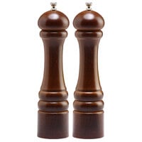 Chef Specialties 10102 Professional Series 10 inch Customizable Imperial Walnut Finish Pepper Mill and Salt Mill Set