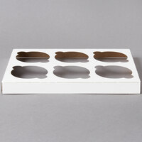 Baker's Mark Reversible Cupcake Insert for 9" x 7" Box - Standard - Holds 6 Cupcakes - 200/Case