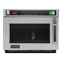 Amana HDC12A2 Heavy Duty Stainless Steel Commercial Microwave with Push Button Controls - 120V, 1200W