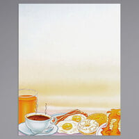 Choice 8 1/2" x 11" Menu Paper - Breakfast Themed Rooster Design Left Insert - 100/Pack