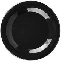 Carlisle 33801203 Sierrus 9 inch Black Wide Rim Melamine Plate - 24/Case