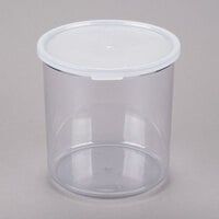 Cambro 2.7 Qt. Clear Round SAN Plastic Crock with Lid