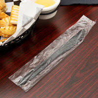Visions Individually Wrapped Black Heavy Weight Plastic Knife - 250/Pack