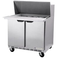 Beverage-Air SPE36HC-08 Elite Series 36" 2 Door Refrigerated Sandwich Prep Table