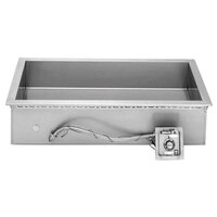 Wells 5P-HT200 Bain Marie Style 2 Pan Drop-In Hot Food Well with Drain - Top Mount, Thermostat Control
