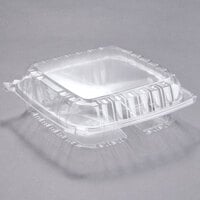 Dart® StayLock® (5.3 x 5.6 x 3.3) Clear PET Plastic Square Hinged Lid  Deli Containers (#C20UTD) - Case of 500