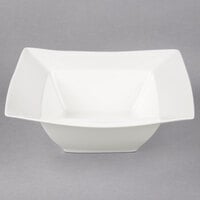 10 Strawberry Street WTR-10SQRBWL Whittier 1.06 Qt. White Square Porcelain Rim Bowl - 12/Case