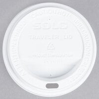 Solo TL31R2-0007 10 oz. White Plastic Travel Lid - 1000/Case