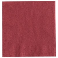 Choice Burgundy 2-Ply Beverage / Cocktail Napkin - 250/Pack