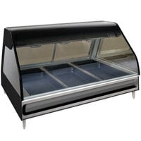 Alto-Shaam ED2-48/P BK Black Heated Display Case with Curved Glass - Self Service 48 inch