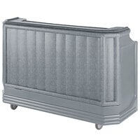 Cambro BAR730PMT191 Granite Gray Cambar 73 inch Post-Mix Portable Bar with 7 Bottle Speed Rail, Cold Plate, Soda Gun, and Water Tank