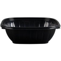 Dart B48SB PresentaBowls Pro 48 oz. Black Square Plastic Bowl - 252/Case