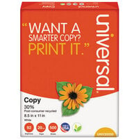 Universal Office UNV20030 8 1/2 inch x 11 inch 92 Brightness White Case of 20# Recycled Copy Paper - 5000 Sheets