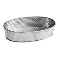 Tablecraft GPSS96 Brickhouse 9 1/2" x 6" Oval Stainless Steel Platter