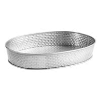 Tablecraft GPSS129 Brickhouse 12" x 9" Oval Stainless Steel Platter