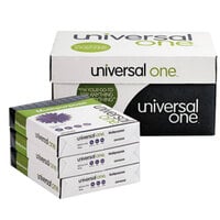 Universal Office UNV95200 8 1/2 inch x 11 inch White Case of 20# Multipurpose Paper - 5000 Sheets