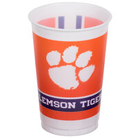 Creative Converting 014831 20 oz. Clemson University Plastic Cup - 96/Case