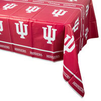 Creative Converting 724924 54" x 108" Indiana University Plastic Table Cover - 12/Case