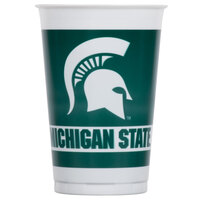Creative Converting 374716 20 oz. Michigan State University Plastic Cup - 96/Case