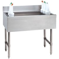 Advance Tabco CRI-12-42-10 Stainless Steel Underbar Ice Bin with 10-Circuit Cold Plate - 42 inch x 21 inch