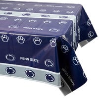 Creative Converting 724729 54 inch x 108 inch Penn State University Plastic Table Cover - 12/Case