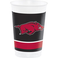 Creative Converting 010855 20 oz. University of Arkansas Plastic Cup - 96/Case