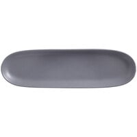 World Tableware DRI-11-G Driftstone 13 1/4 inch x 4 inch Granite Satin Matte Porcelain Tray - 12/Case