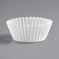 White Fluted Baking Cup 1 1/2 inch x 1 inch - 1000/Pack