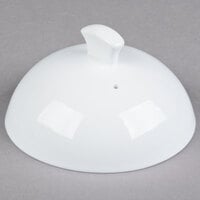 Syracuse China 911194899 Reflections 5 1/4 inch Aluma White Porcelain Casserole Dish Lid - 24/Case